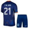 Conjunto (Camiseta+Pantalón Corto) Países Bajos Frenkie de Jong 21 Segunda Equipación Euro 2024 - Niño